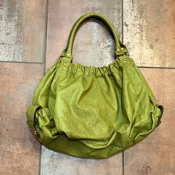 Bueno Bags Nwot Fabulous Oversized Vegan Leather Green Hobo Bag
